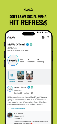 Screenshot of the application MeWe - #1
