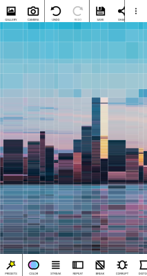 Screenshot of the application Glitch Lab - #1