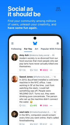 Screenshot of the application Bluesky - #1
