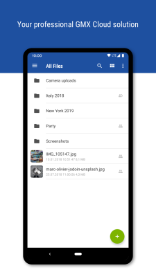 Screenshot of the application GMX Cloud - #1