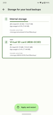 Screenshot of the application Swift Backup - #8