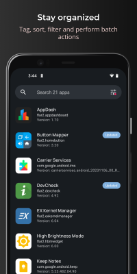 Screenshot of the application AppDash: App Manager & Backup - #2
