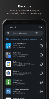 Screenshot of the application AppDash: App Manager & Backup - #8