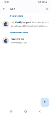 Screenshot of the application Nextcloud Talk - #2