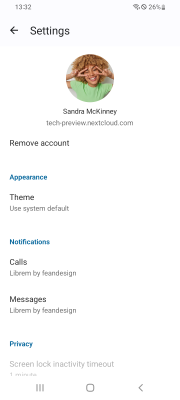 Screenshot of the application Nextcloud Talk - #6
