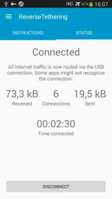 Screenshot of the application Reverse Tethering NoRoot - #3