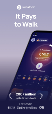Screenshot of the application Sweatcoin - #1