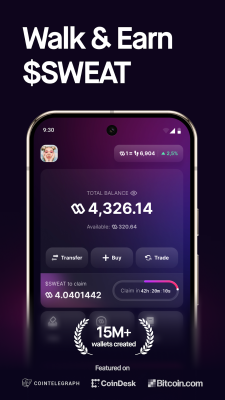 Screenshot of the application Sweat Wallet - #1