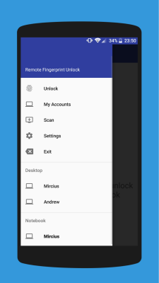 Screenshot of the application Remote Fingerprint Unlock - #2