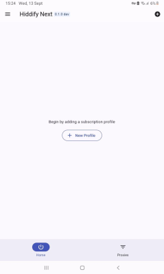Screenshot of the application Hiddify - #6