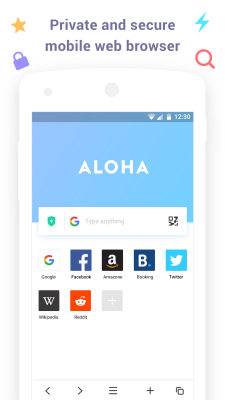 Screenshot of the application Aloha Browser Lite - #1