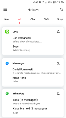 Screenshot of the application Notisave - #6