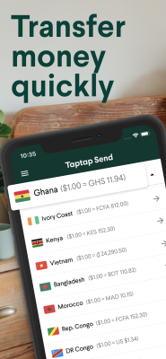 Screenshot of the application Taptap Send - #1
