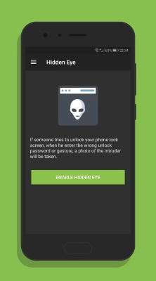 Screenshot of the application Hidden Eye - #1