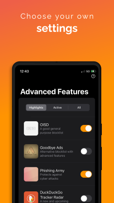 Screenshot of the application Blokada - #6