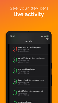 Screenshot of the application Blokada - #7