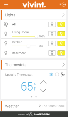 Screenshot of the application Vivint Classic - #2