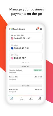 Screenshot of the application Payoneer - #1