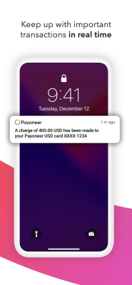 Screenshot of the application Payoneer - #2