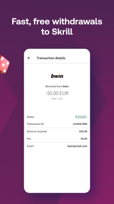 Screenshot of the application Skrill - #2