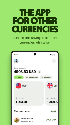 Screenshot of the application Wise: International Transfers - #1