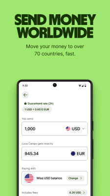 Screenshot of the application Wise: International Transfers - #2