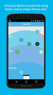 Screenshot of the application BLE Scanner - #2