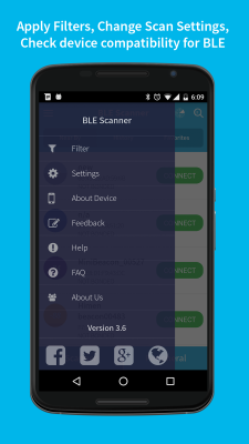 Screenshot of the application BLE Scanner - #3