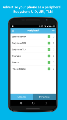 Screenshot of the application BLE Scanner - #4
