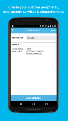Screenshot of the application BLE Scanner - #6