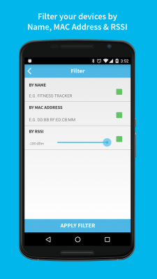 Screenshot of the application BLE Scanner - #8