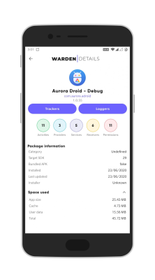 Screenshot of the application Warden - #6
