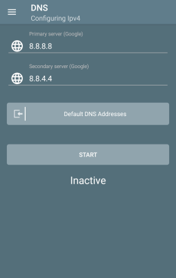 Screenshot of the application DNSChanger for IPv4/IPv6 - #1