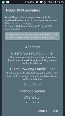 Screenshot of the application DNSChanger for IPv4/IPv6 - #2