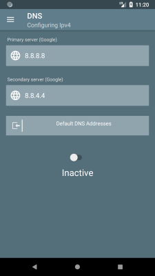 Screenshot of the application DNSChanger for IPv4/IPv6 - #6