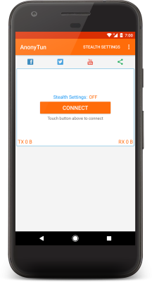 Screenshot of the application AnonyTun - #1