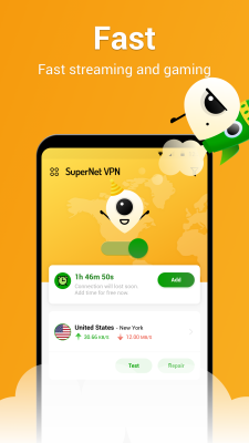 Screenshot of the application SuperNet VPN - #1