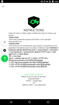 Screenshot of the application SocksIP Tunnel - #4