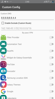 Screenshot of the application Tun2TAP Socks - #1