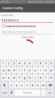 Screenshot of the application Tun2TAP Socks - #5