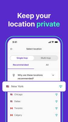 Screenshot of the application Mozilla VPN - #2