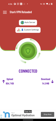 Screenshot of the application Stark VPN Reloaded - #1