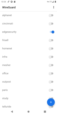 Screenshot of the application WireGuard - #1