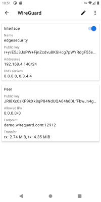 Screenshot of the application WireGuard - #2