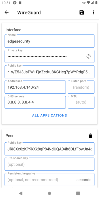 Screenshot of the application WireGuard - #3