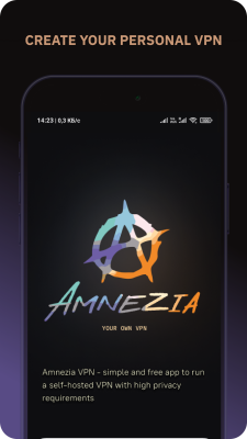 Screenshot of the application Amnezia VPN - #1