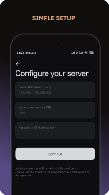 Screenshot of the application Amnezia VPN - #2
