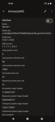 Screenshot of the application AmneziaWG - #2