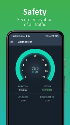 Screenshot of the application Nomad VPN - #1