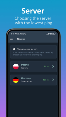 Screenshot of the application Nomad VPN - #2